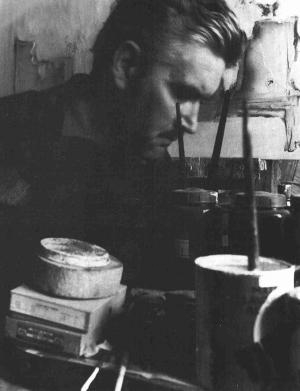 Dimitri Perdikidis in his studio